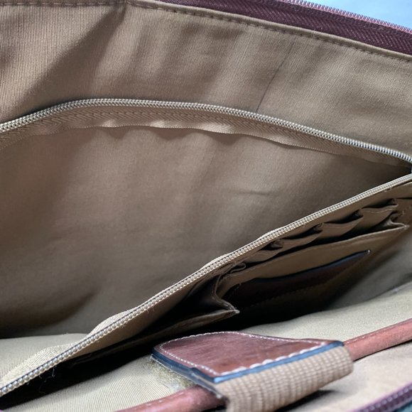 JACK GEORGES' USA HIGH QUALITY  BAG BRIEFCASE ORGANIZER TOTE GREEN Pebbled Suede - Picture 15 of 16